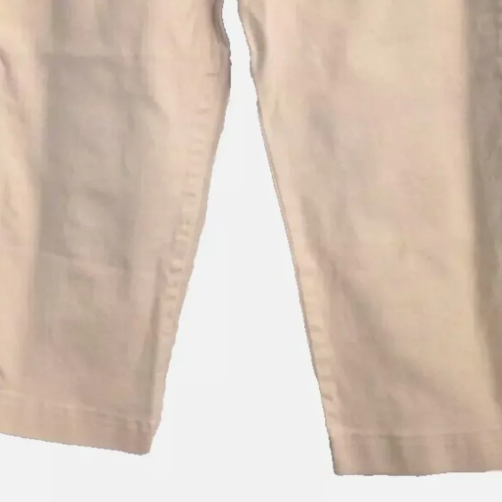 FDJ French Dressing Jeans Pedal Pusher Capri Sz 4 High Rise Khaki / Beige EUC - Picture 11 of 13